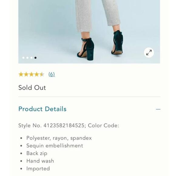 Anthropologie Ett:twa Claudette Jumpsuit Romper Sequin Crop Gray 14 - Picture 5 of 14